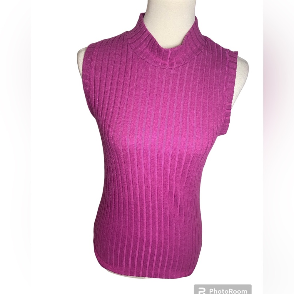 Michael Stars Ribbed Sleeveless Turtleneck